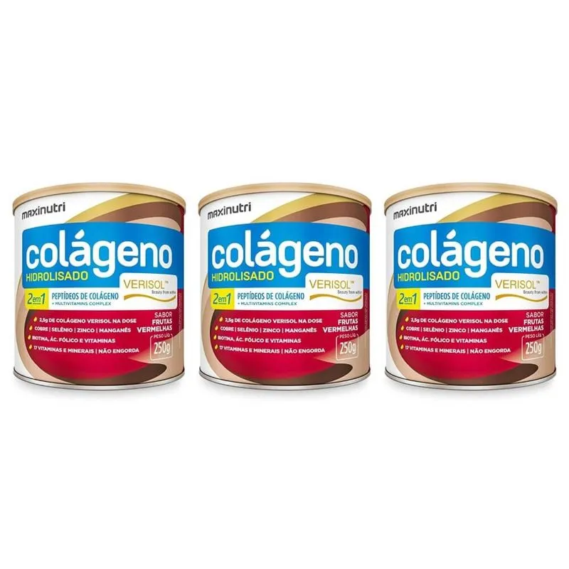 Verisol Frutas Vermelhas Colageno 250g (kit C-03)