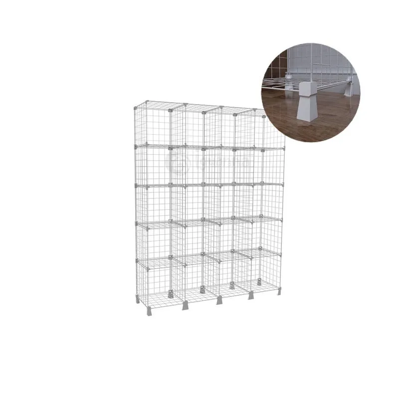 Estante Aramada 20 Nichos Branco Prateleira de Aço Expositor para Casa e Loja Estante BalcÃO Expositor Aramado 20 Nichos Branco