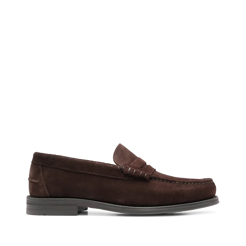 Sapato Mocassim Homem Camurça Castanho 43