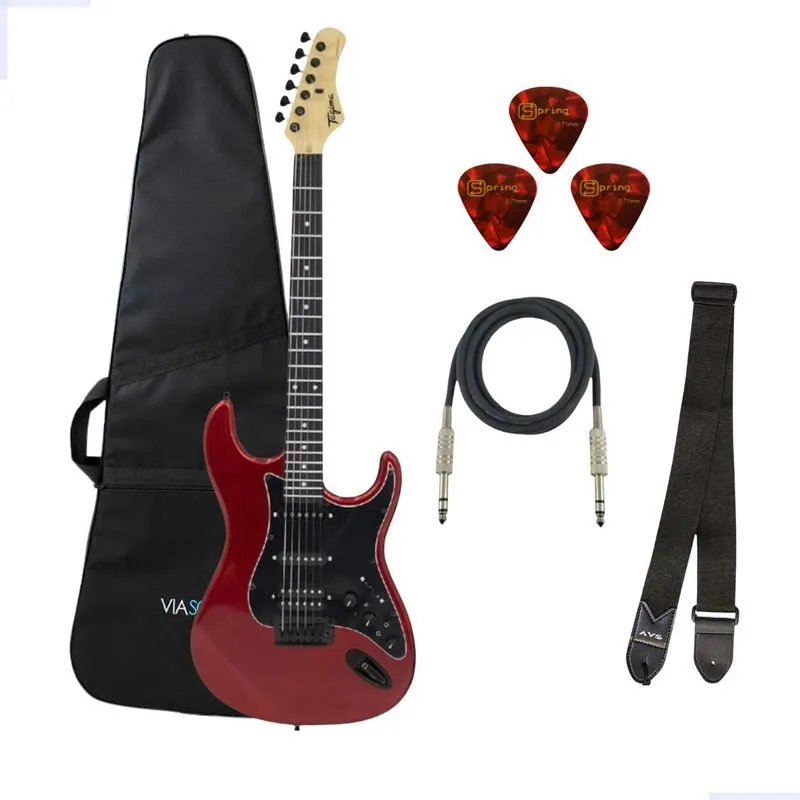 Kit Guitarra Tagima 1h Sixmart Candy Apple