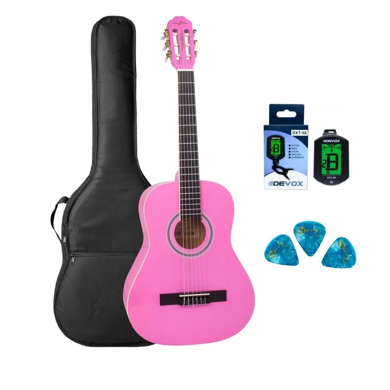 Violao Infantil Vogga Acustico Nylon VCA95 PK + Acessorios