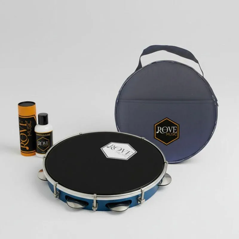 Pandeiro 10 Rove Music 87abs Bl Azul/pele Preta
