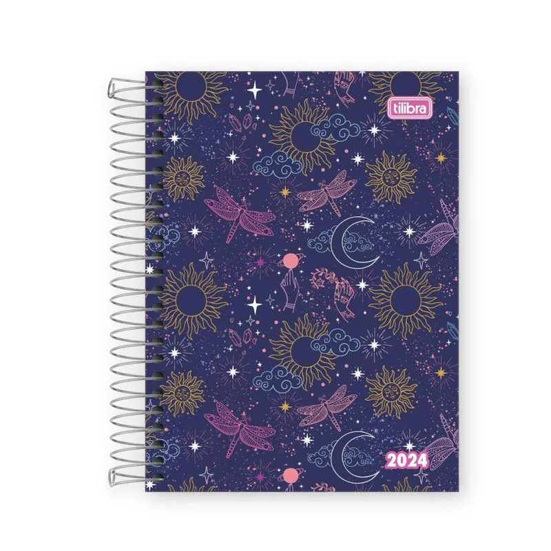 Agenda Diária 2024 Feminina Pepper Capa Dura Astros Tilibra