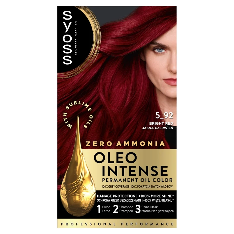 Oleo Intense farba do włosów 5_92 Jasna Czerwień