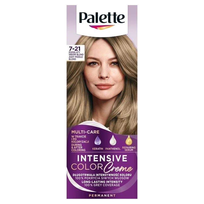 Intensive Color Creme farba do włosów w kremie 7-21 Popielaty średni Blond