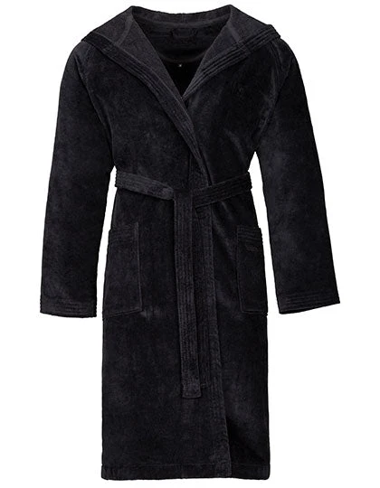 Unisex Hooded Robe Texas Black / S