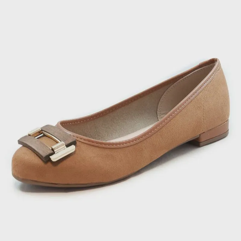 Sapatilha Feminina Moleca Camurca