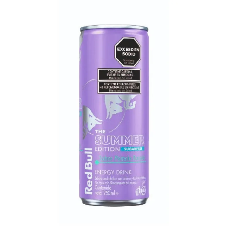 Bebida Energizante Sin Azúcar Summer Edition Sabor Pomelo Rosado x 4 Un 250 Ml Red Bull