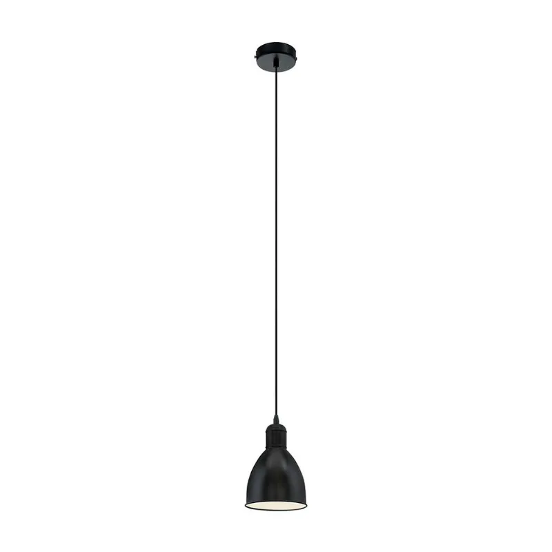 Lámpara Colgante Priddy Negro Blanco Eglo