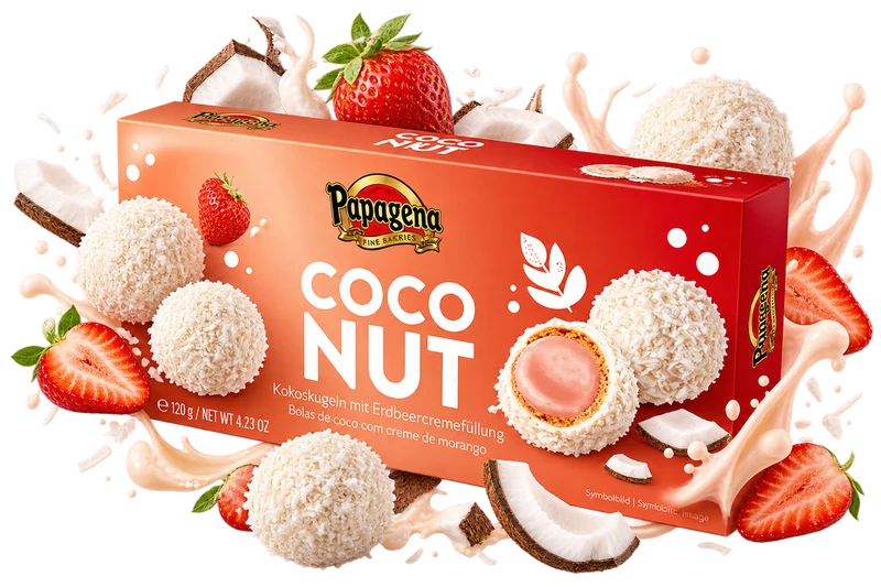 PAPAGENA WAFERBALLS STRAWBERRY 120GR