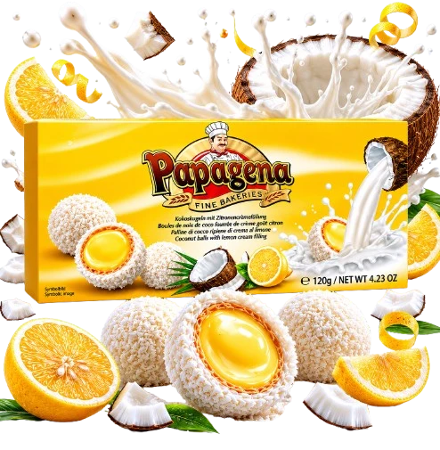 PAPAGENA WAFERBALLS LEMON 120GR