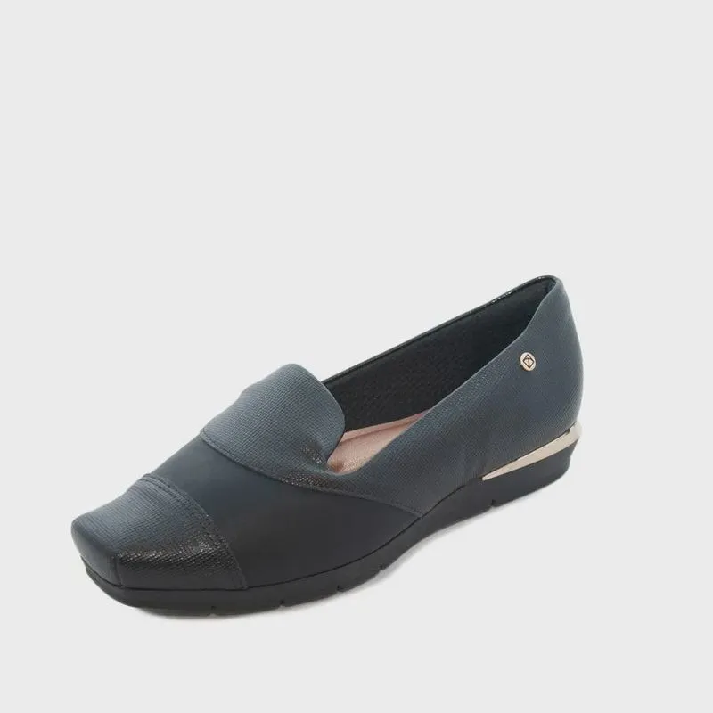 Sapato Feminino Piccadilly Anabela Maxi Therapy napa lux linho-napa strech