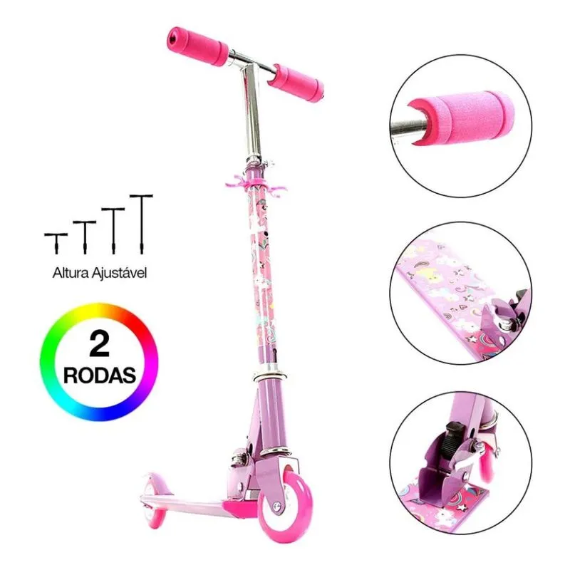 Roxo Patinete 2 Rodas Com Led - bbr toys B0004