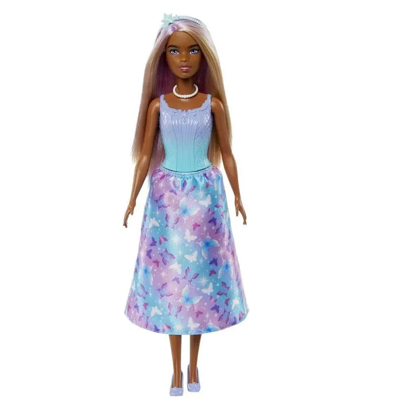 Negra Vestido Azul Barbie Princesa - Mattel HRR07-HRR10