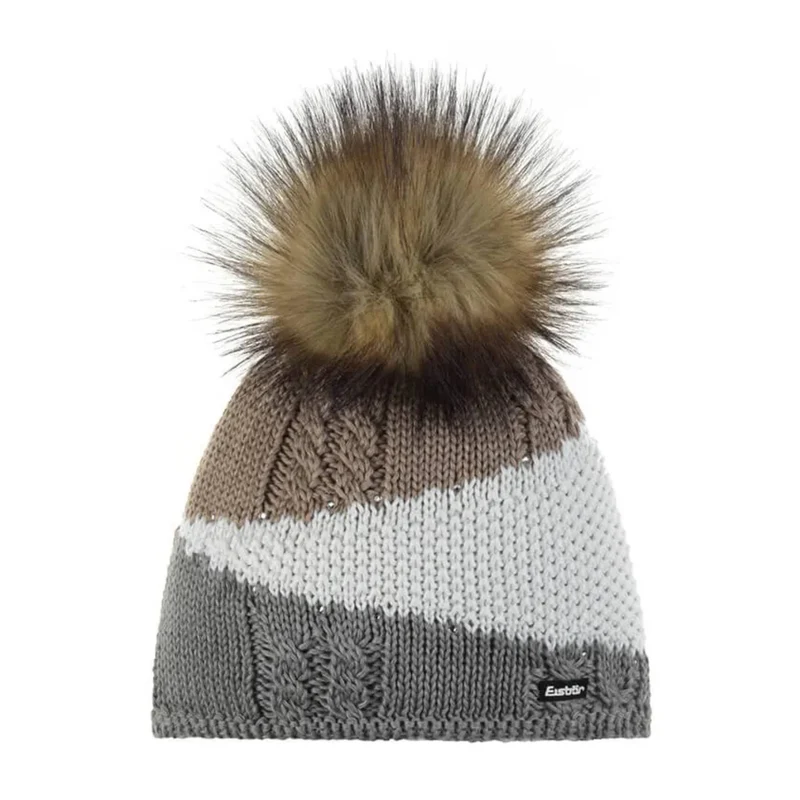 Eisbar Eden Lux Crystal Womens Hat Grey White Beige / One Size