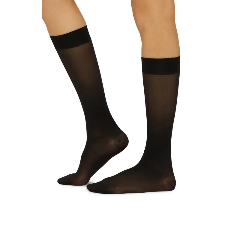 Wolford Pure Energy 30 Denier Stützstrümpfe, Schwarz Black / 40-41