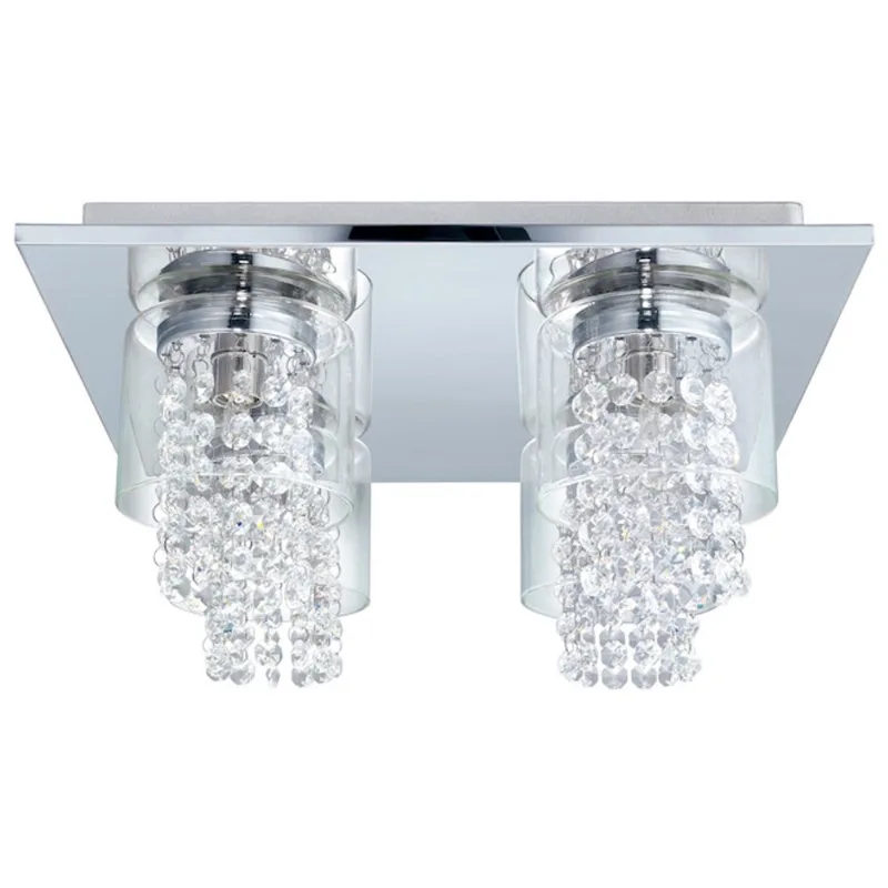 EGLO Pianella 4-Light Flush Mount - Polished Chrome