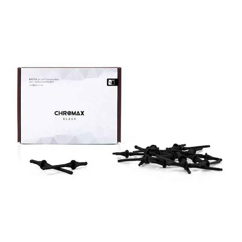 Kit Anti-Vibração p/ Ventoinhas - Noctua NA-SAV2 chromax.black (pack com 20 unidades, preto)