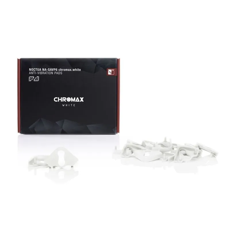 Kit Anti-Vibração p/ Ventoinhas - Noctua Anti-Vibration pads NA-SAVP6 chromax.white (pack com 16 unidades, branco)