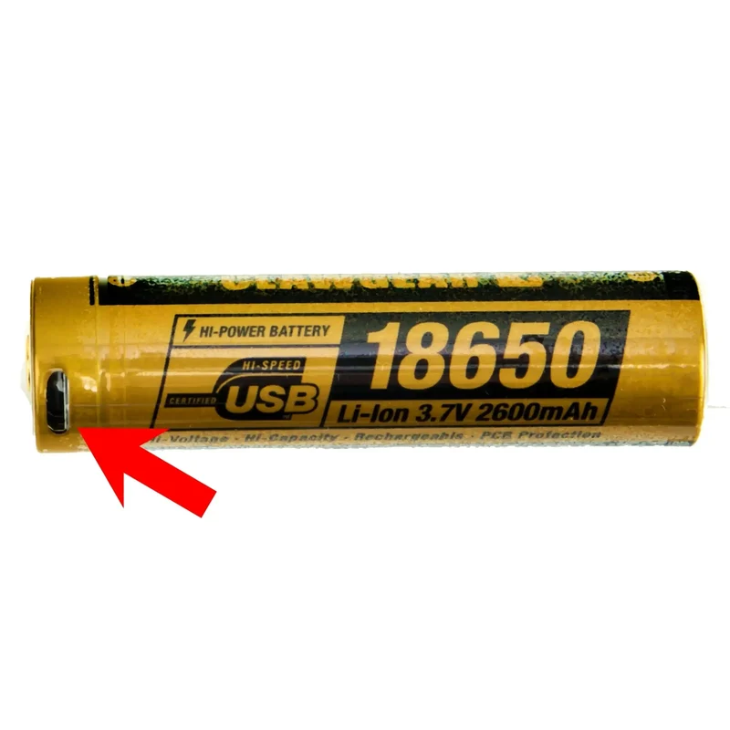 Battery 18650 3.7V 2600mAh Micro-USB
