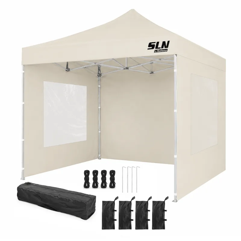 Gazebo Plegable 3x3 Impermeable Aluminio Paredes Estacas
