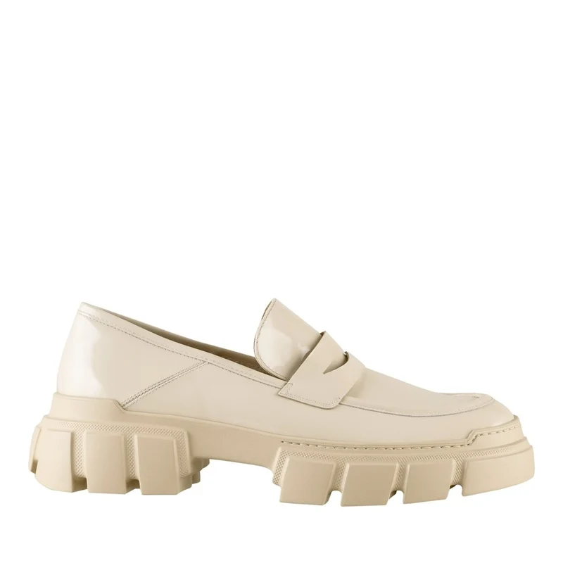 Högl Beige Vince Chunky Patent Leather Loafers EU 40