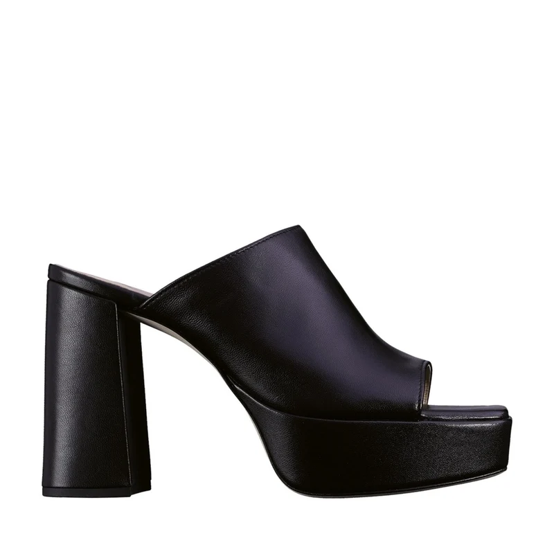 Högl Black Carey High Block Heel Platform Sandals EU 38