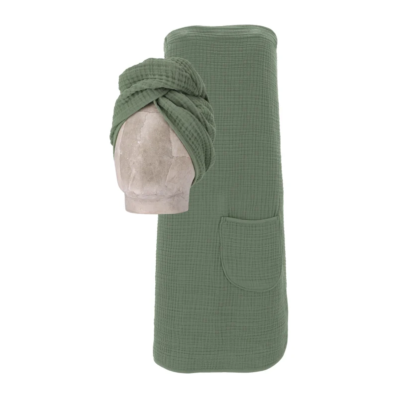 Wellness Sauna Kilt en Turban 14190 Detox Green 1size