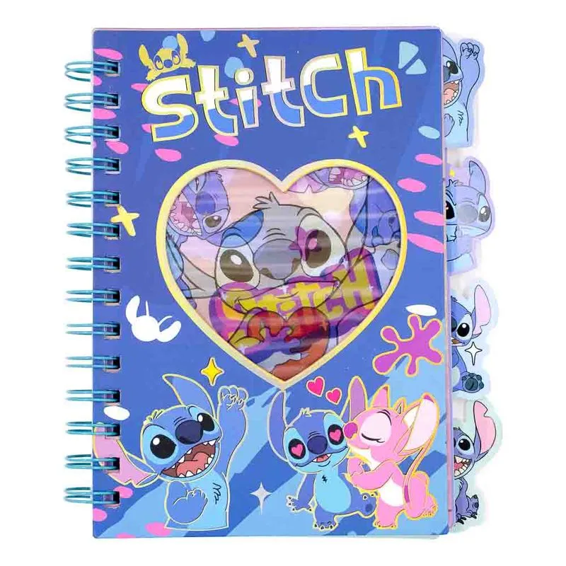 Caderno Stitch E Angel Com Divisórias A5 Stitch - 01