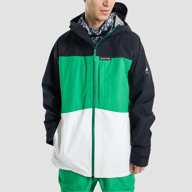 Burton Treeline Gore-Tex 3L Snow Jacket True Black/Clover Green/Stout White X-Large / True Black/Clover Green/Stout White