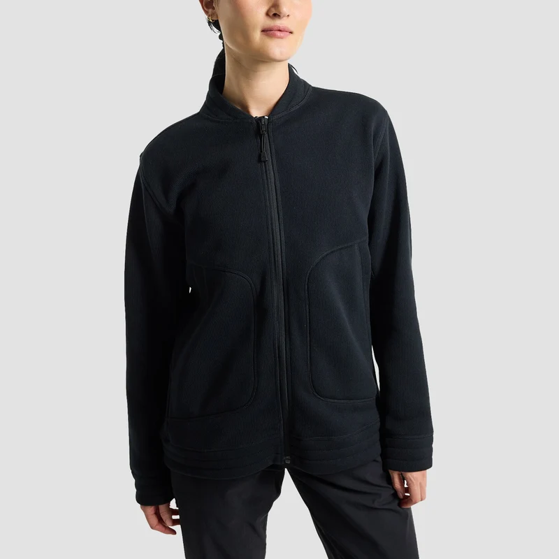 Burton Runin Full-Zip Sweatshirt True Black - Womens X-Large / True Black