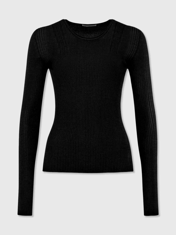 Frauenschuh Women's Avril Dyed Long Sleeve Sweater 1 / 01-0 BLACK