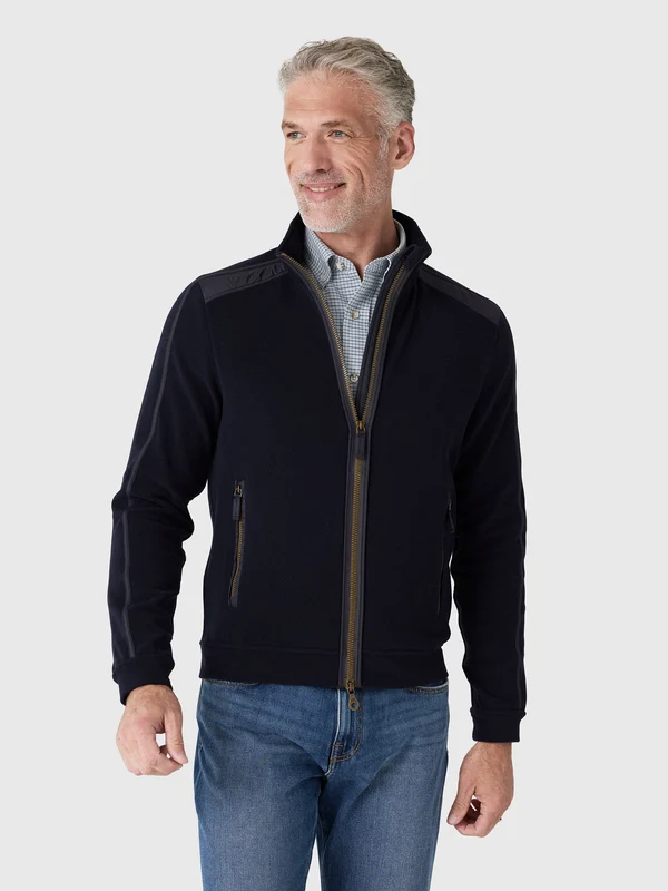 Frauenschuh Men's Antonio Biodegradable Fleece Jacket 5 / 1630 MIDNIGHT