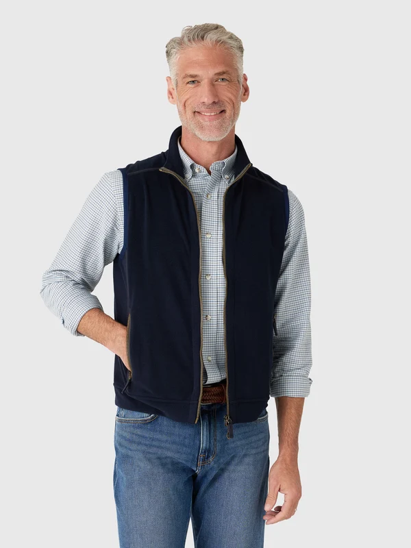 Frauenschuh Men's Neil Biodegradable Fleece Vest 4 / 1630 MIDNIGHT