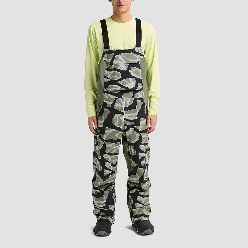 Burton Reserve 2L Stretch Snow Bib Pants Graffiti Camo/Forest Moss Large / Graffiti Camo/Forest Moss