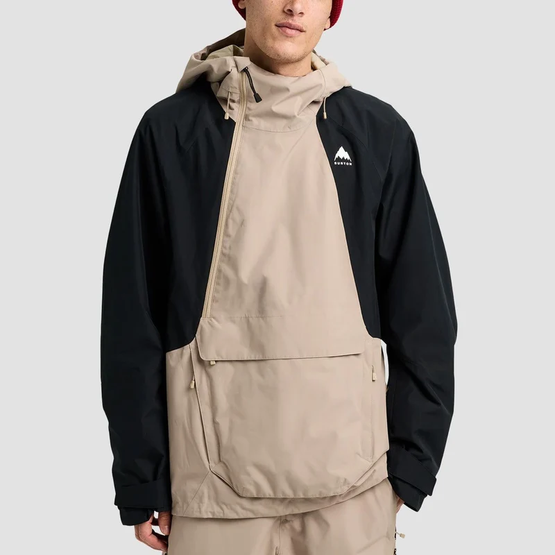 Burton Reserve 2L Relaxed Anorak Snow Jacket Summit Taupe/True Black Large / Summit Taupe/True Black
