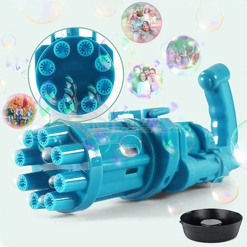 Máquina Elétrica Brinquedo Tiktok Lança Bolhas Sabão Mágica Criança Infantil com 8 Saídas Azul Smart Bracelet Brinquedo de Bolhas Máquina Elétrica Tiktok com 8 Saídas e Frasco Mistura Mágica Azul Smart Bracelet