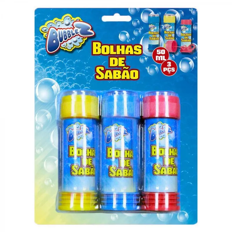 Kit Bolha De Sabão Bubblez 3 Peças - Batiki 90697