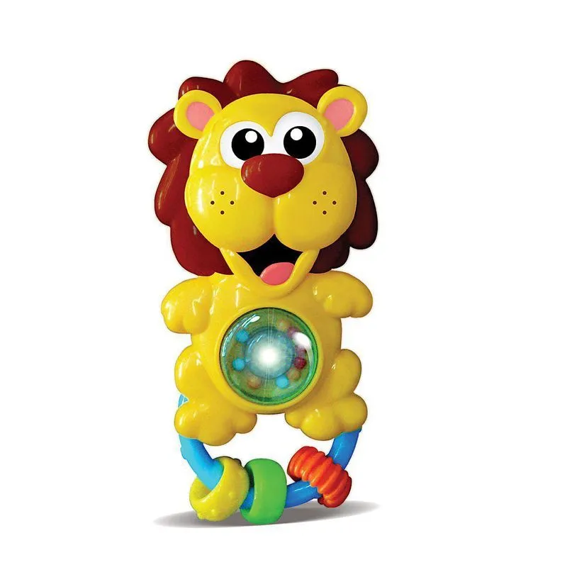 Chocalho Musical Bichinhos Leão Com Som E Luz - Bbr Toys