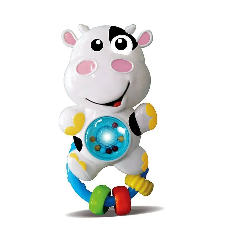 Chocalho Musical Bichinhos Vaquinha Com Som E Luz Bbr Toys