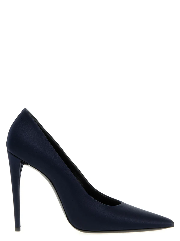 Saint Laurent Blue Polyester High Heel Pumps EU40/US10