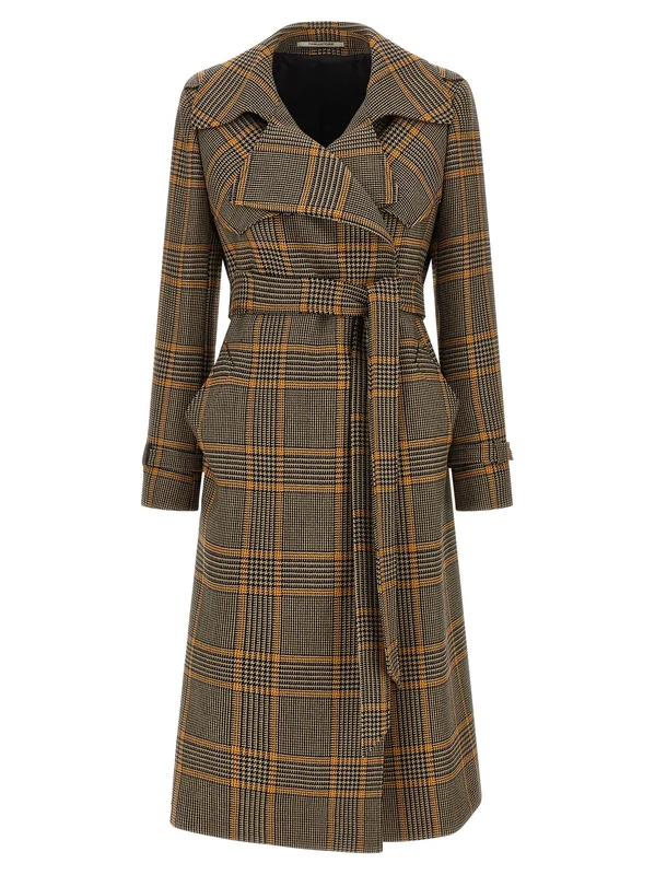 Tagliatore Brown Virgin Wool Coat IT42