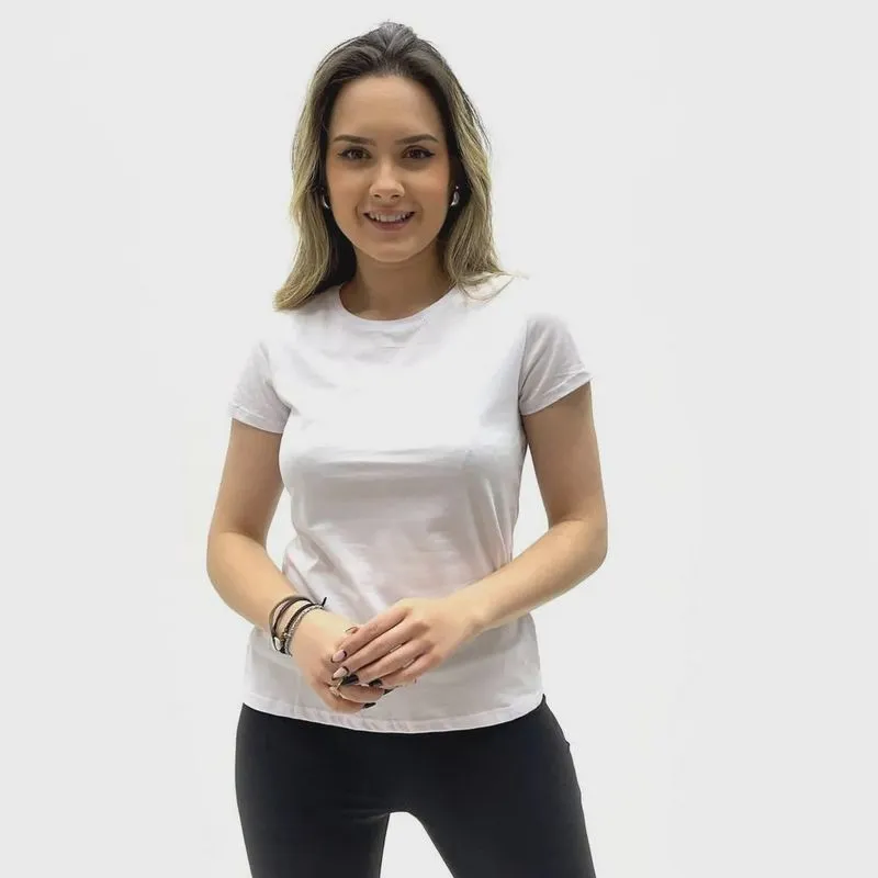 Blusa Malwee Manga Curta Feminina