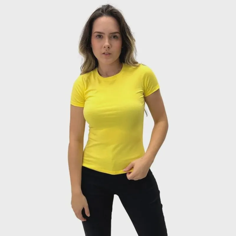 Blusa Malwee Básica Gola Redonda Manga Curta Feminina