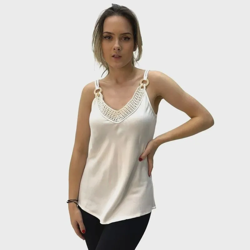 Blusa Miravest com Alça Gola V