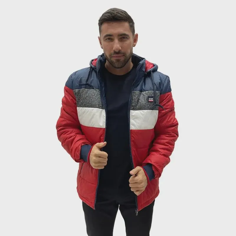 Jaqueta gangster nylon com capuz masculina