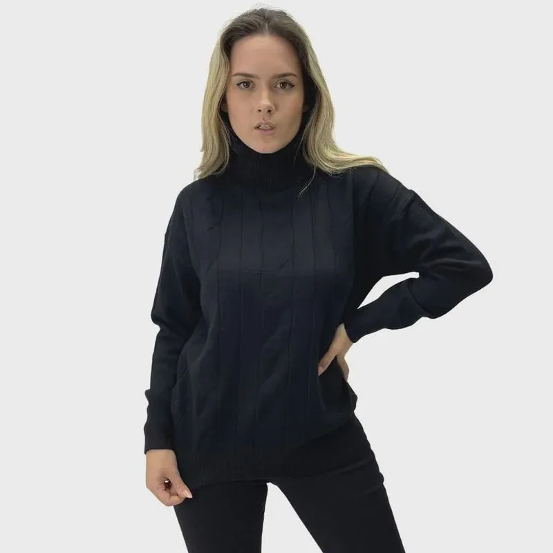 Blusa de Lã Facinelli Manga Longa Casual