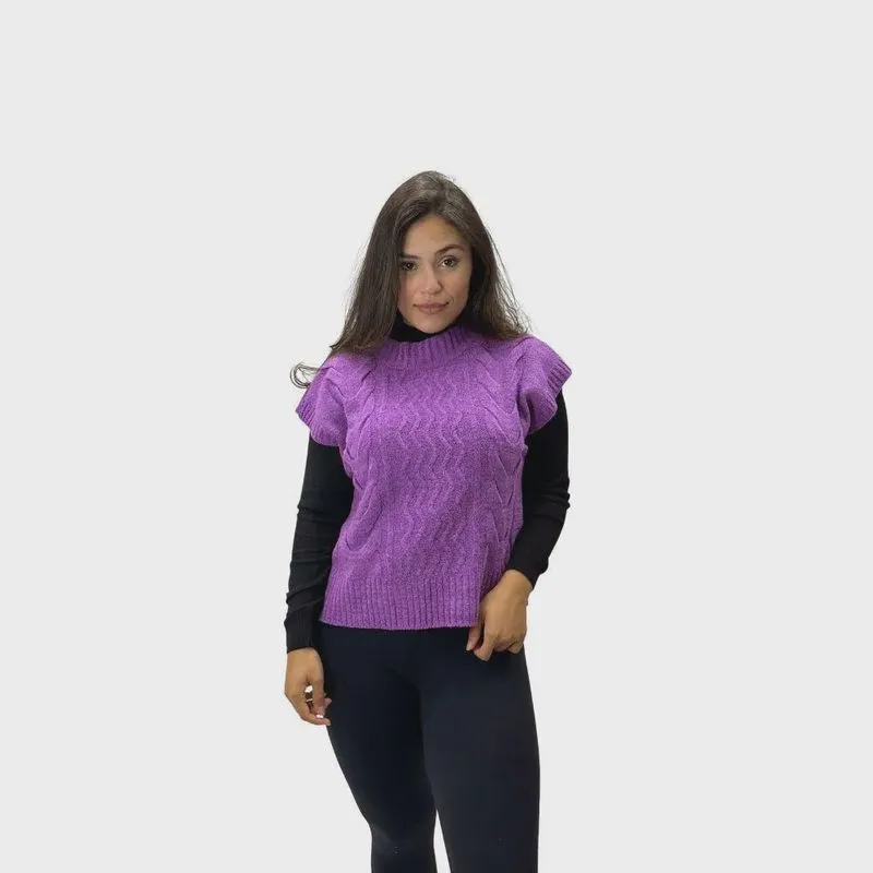 Colete Via Tricot de Lã Feminino
