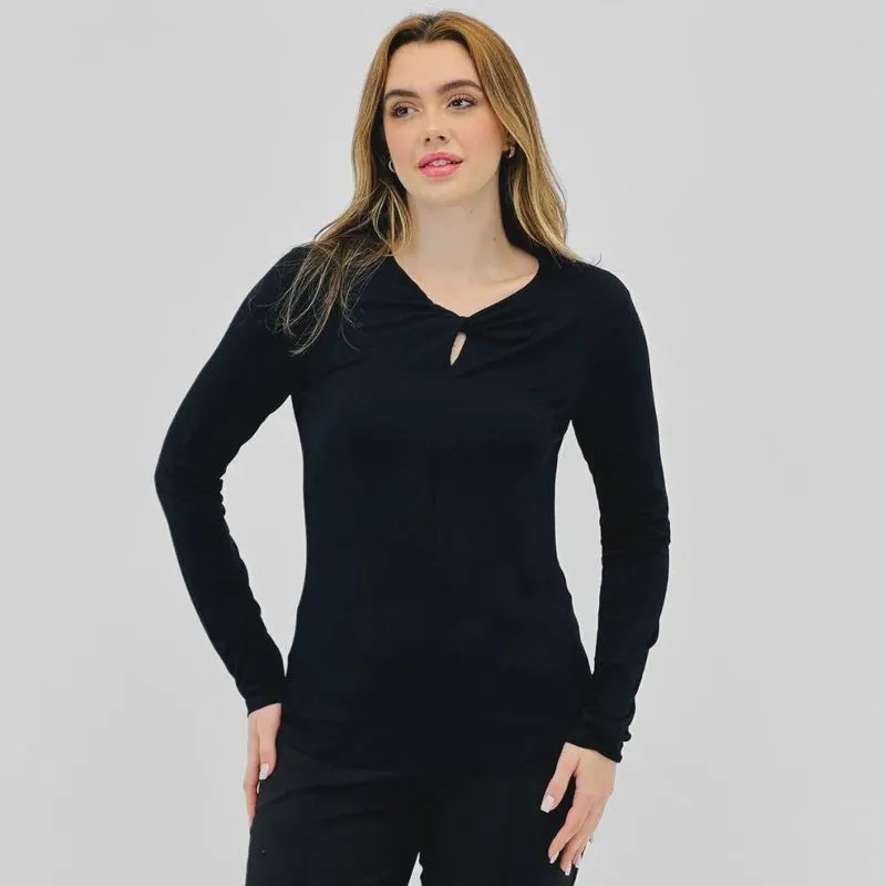 Blusa Seiki Básica Manga Longa Feminina