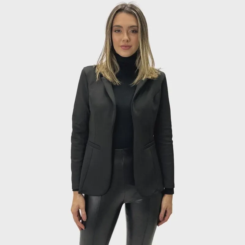 Blazer Simô Aberto Manga Longa Básico Feminino